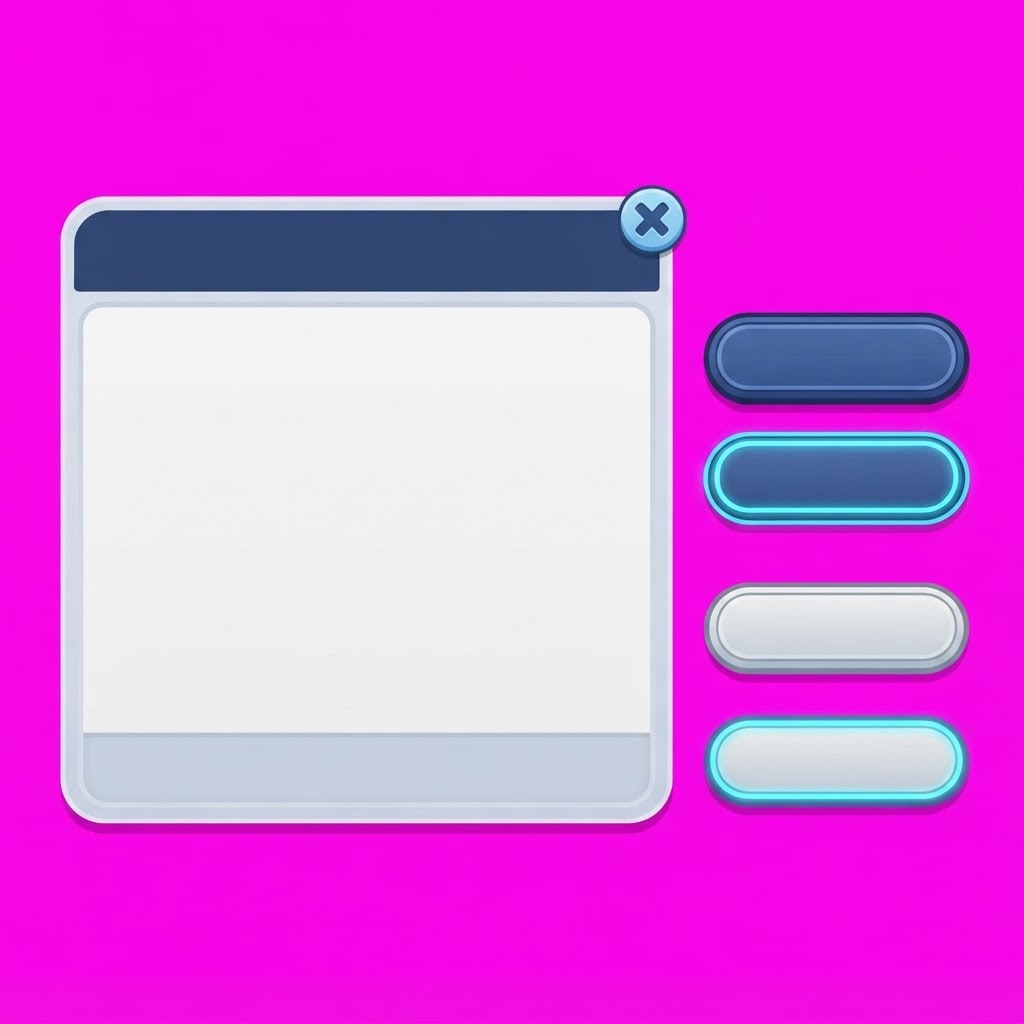 Image: Floating window frame (modal dialog) for a managem