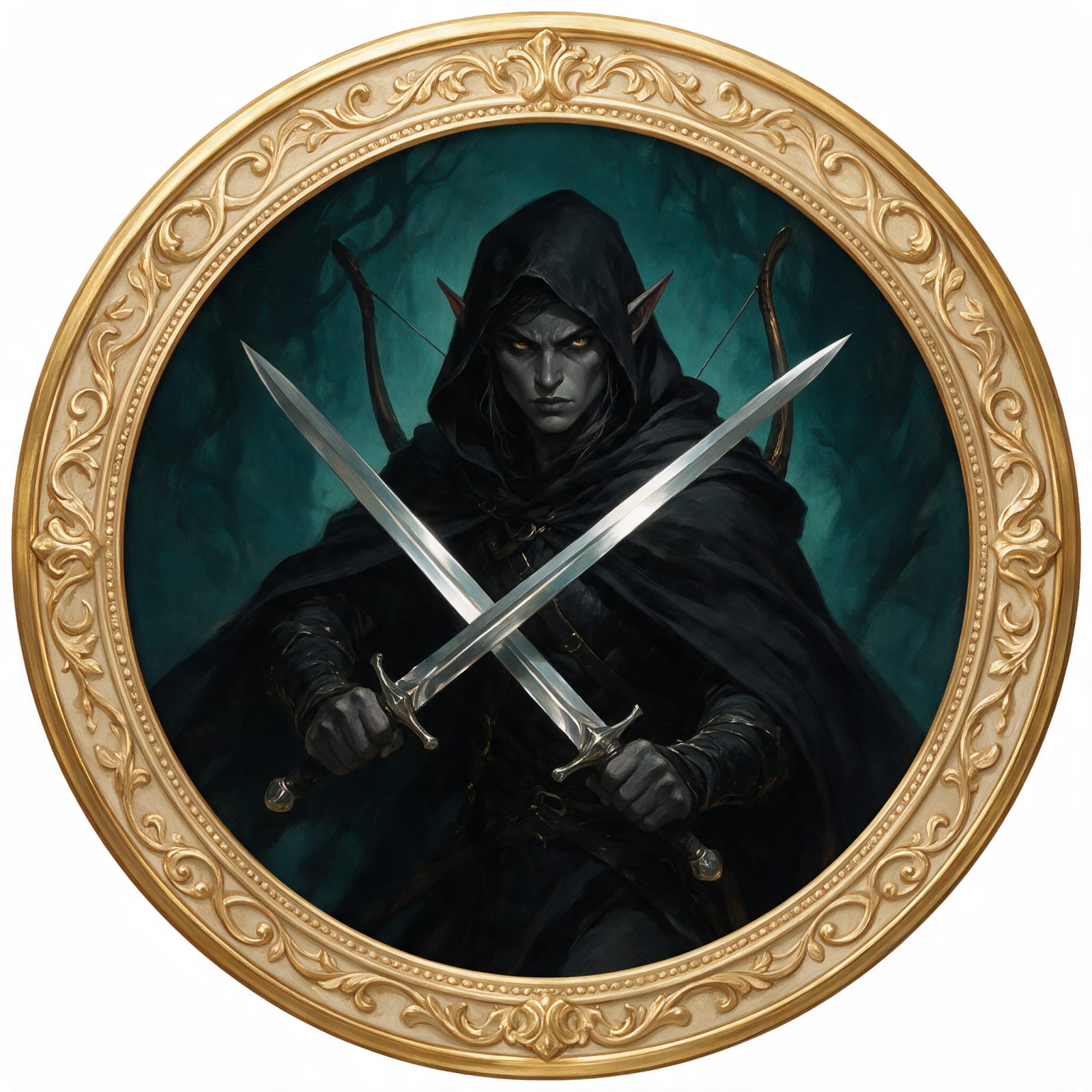 Hero Medallion - Dark Elf Ranger