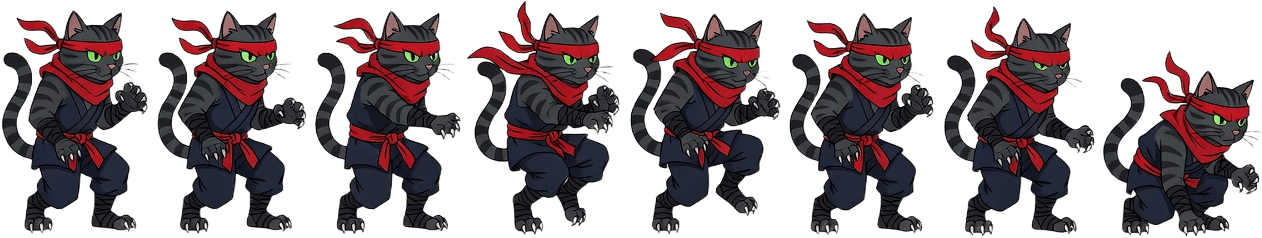 Ninja Cat Hurt Sheet