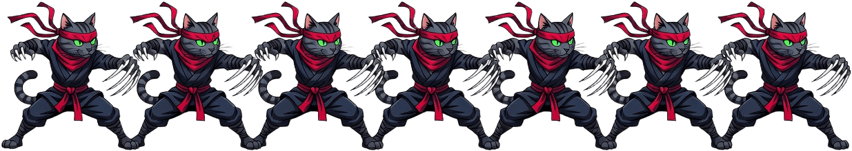 Ninja Cat Claw Attack Sheet