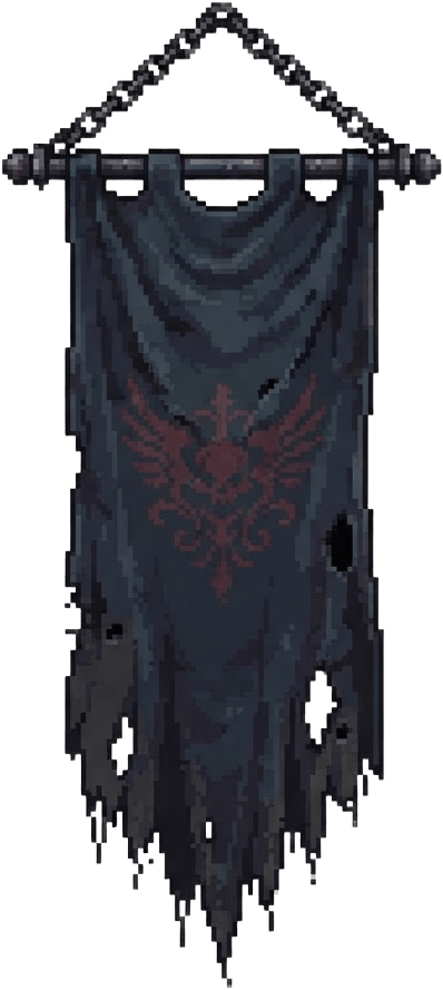 Gothic Hanging Banner Prop