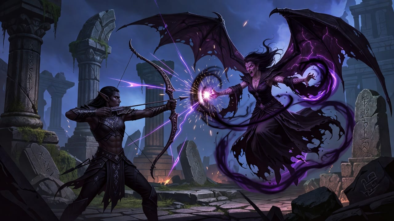 Story Combat - Ranger vs Winged Sorceress