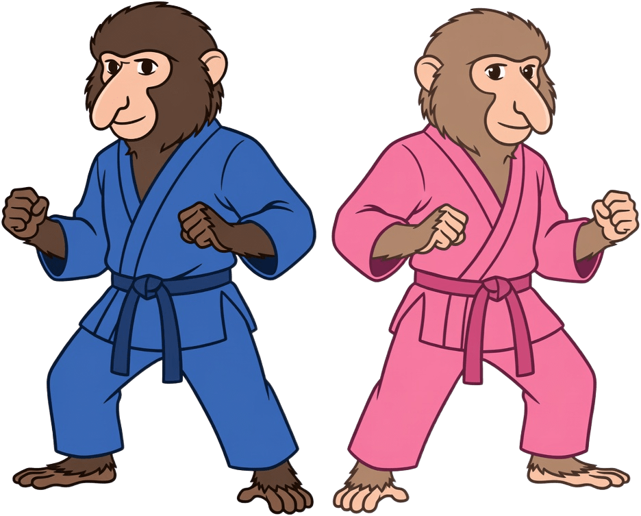 Master Why and Master When - Proboscis Monkey Duo - Idle
