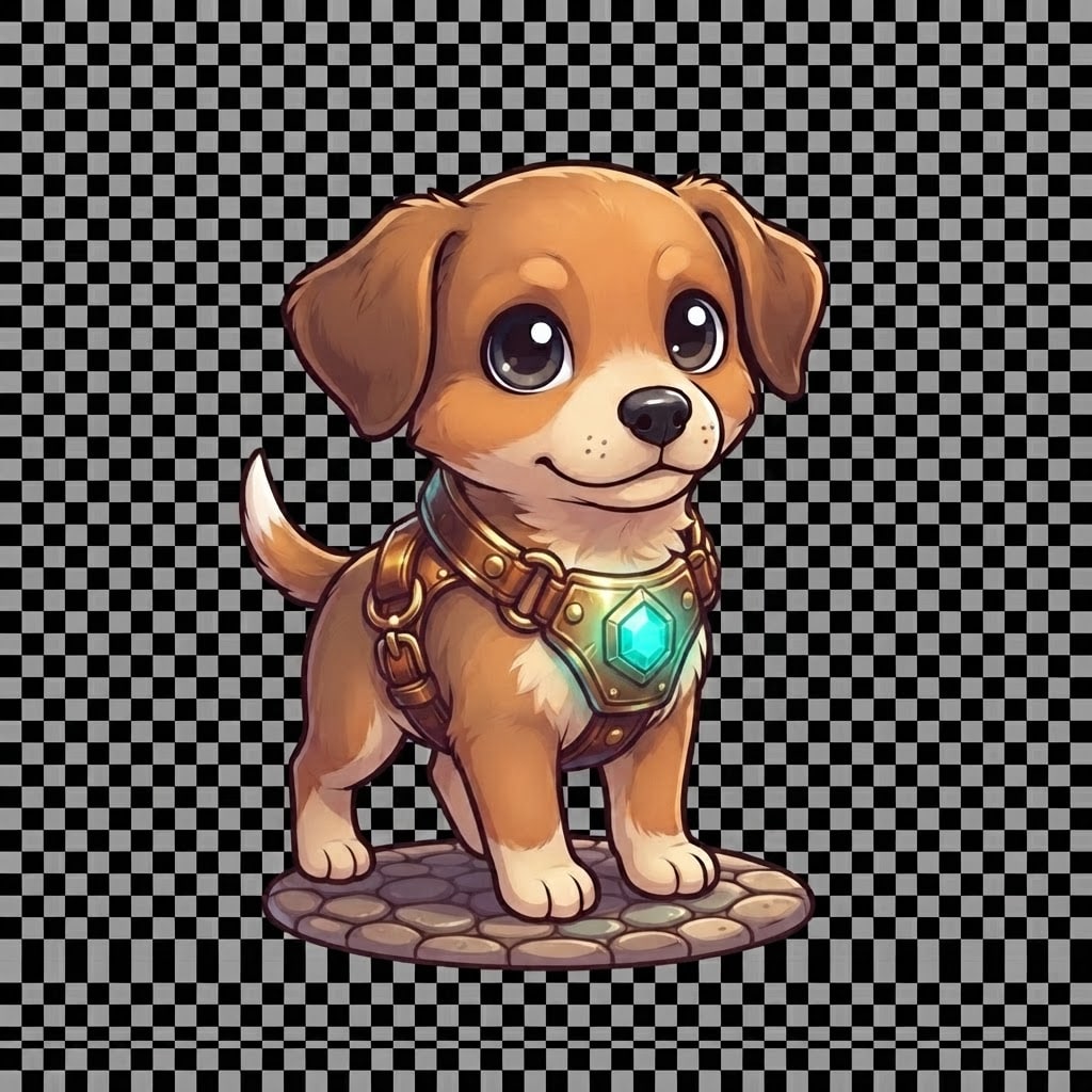 Image: Keep the exact same cute cartoon puppy pet charact