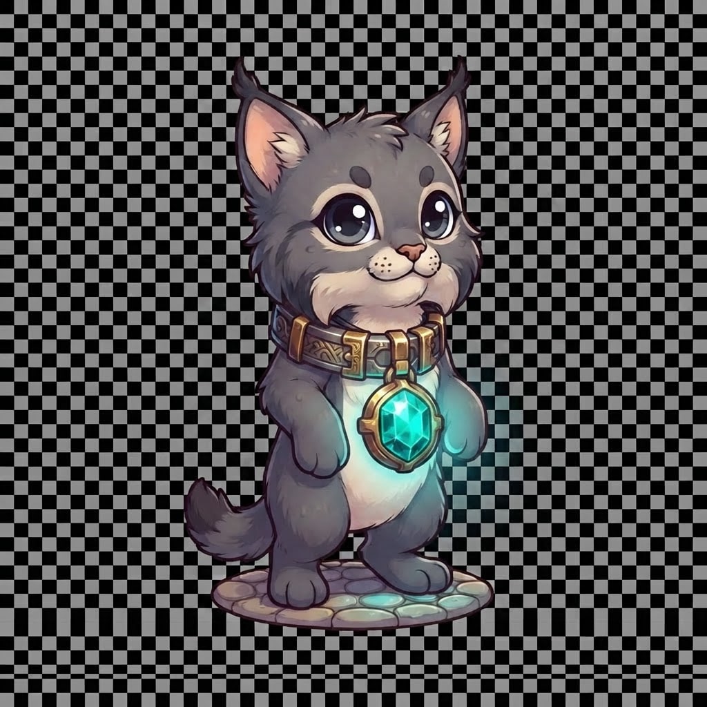 Image: Keep the exact same cute cartoon lynx kitten pet c