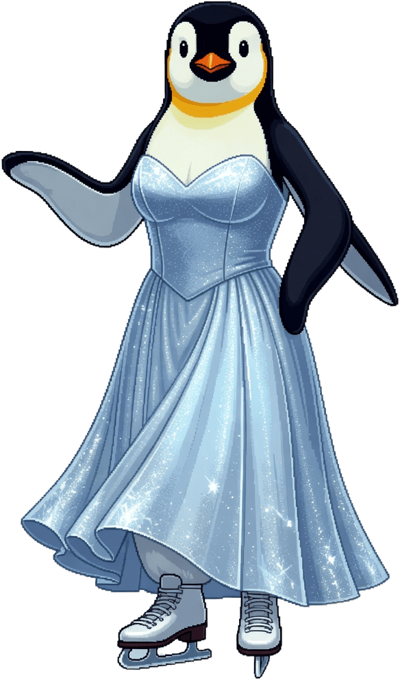 Lady Snowflake Penguin Idle