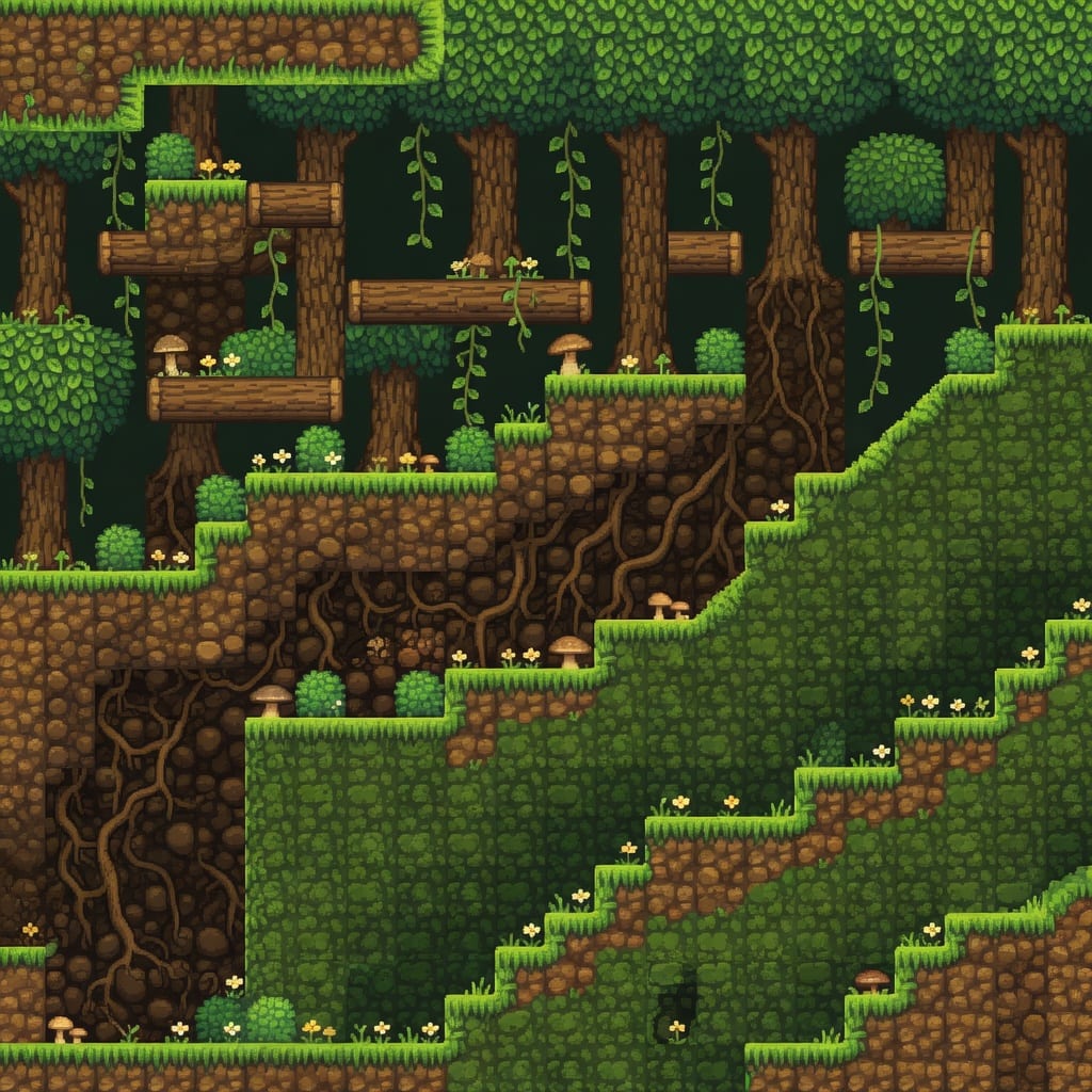 Floresta - Metroidvania Tileset