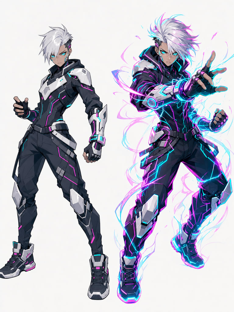 Android Rebel Hero — Vector to Neon