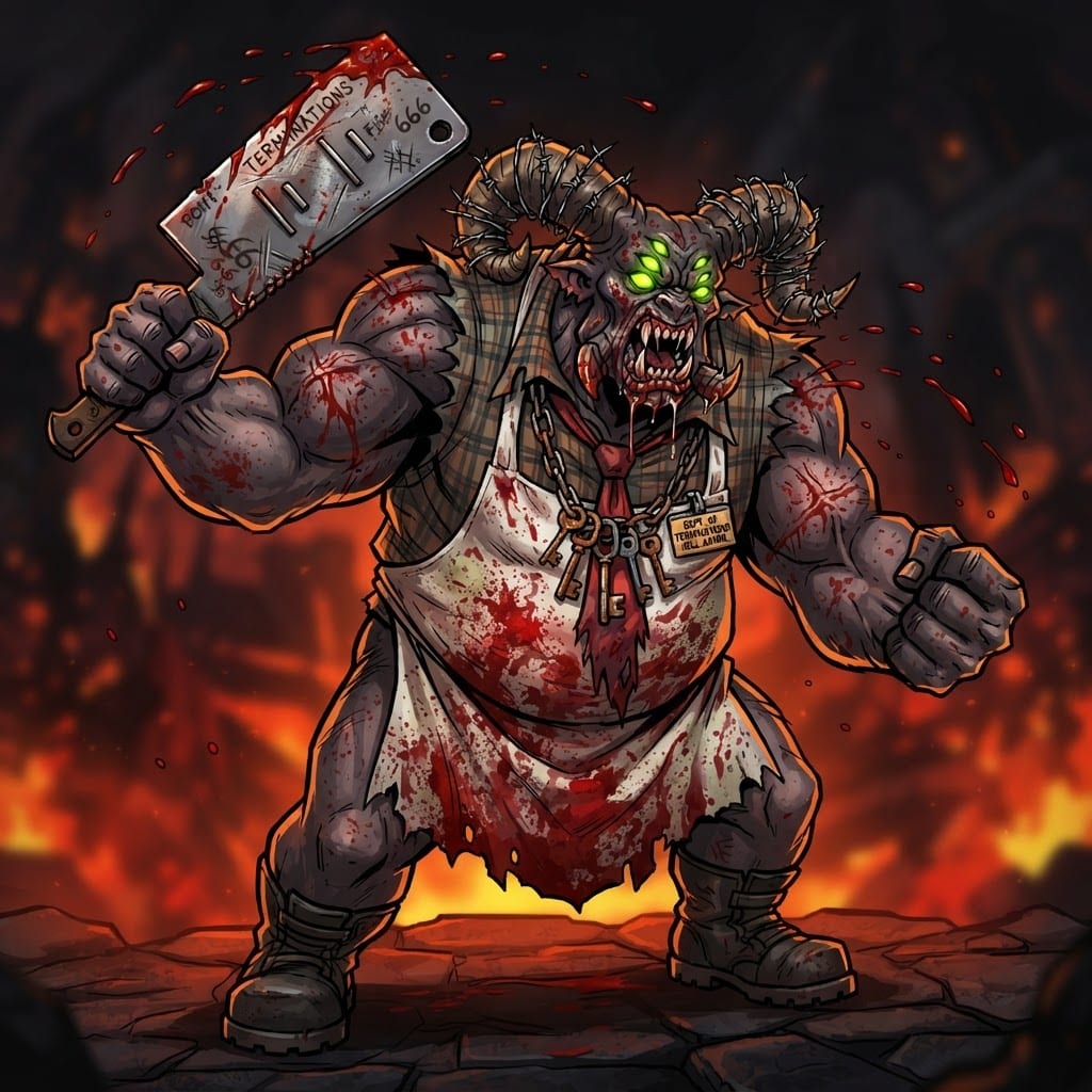 Image: A monstrous demon butcher of the Hell Administrati