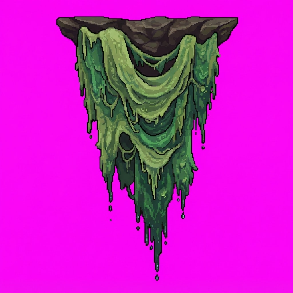 Image: Single game prop sprite. HANGING MOSS DRAPE for sw