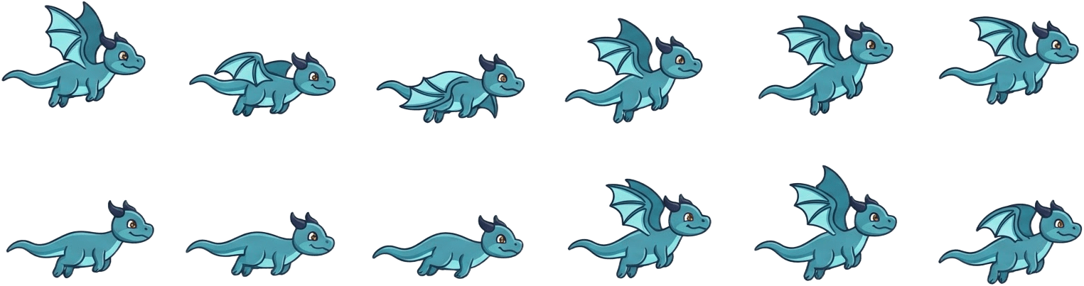 Storm Dragon 8-Frame Flight Cycle