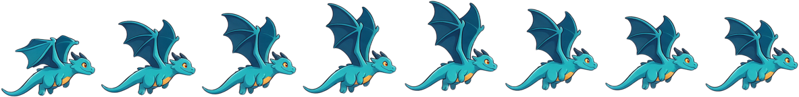 Storm Dragon 8-Frame Flight Cycle