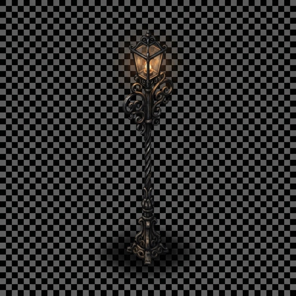 A Wrought Iron Street Illustration