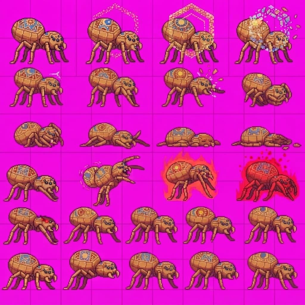 Image: Same Mosaic Oracle terracotta tile spider. New 4x6