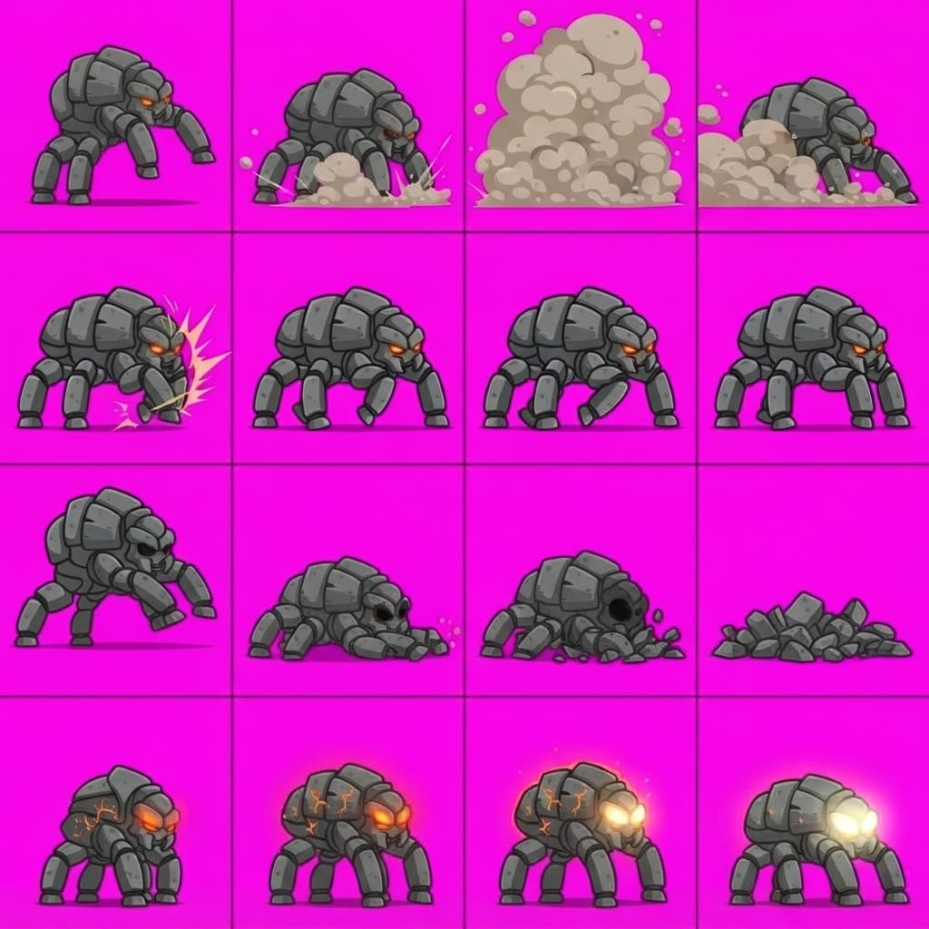 Image: Same Cinder Marcher ash-gray golem spider ember ey