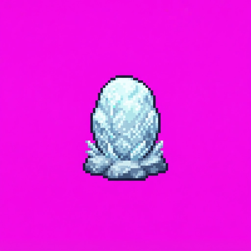 Image: Single game prop sprite only: rime nub — tiny roun