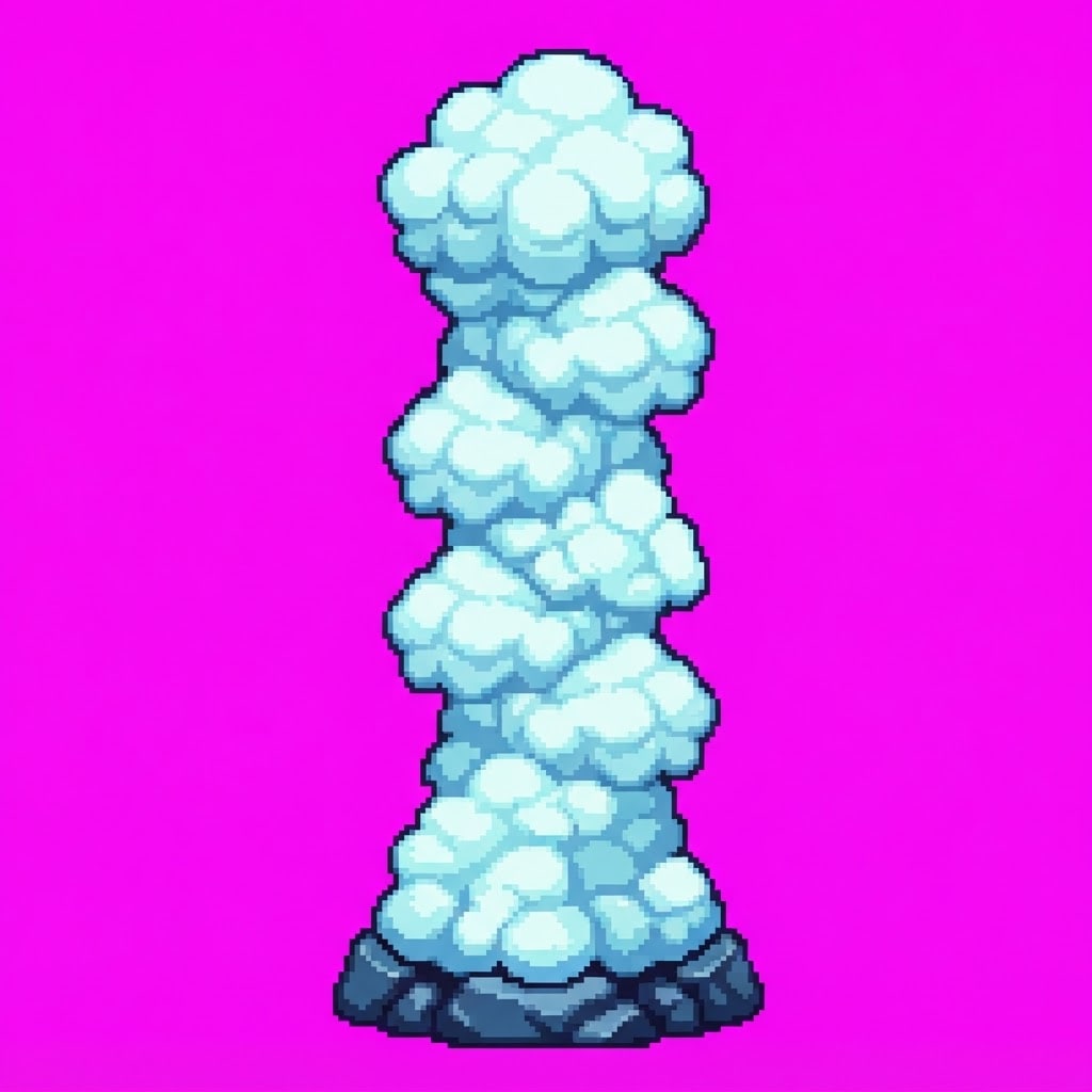 Image: Single game prop sprite only: Cumulus column — flu
