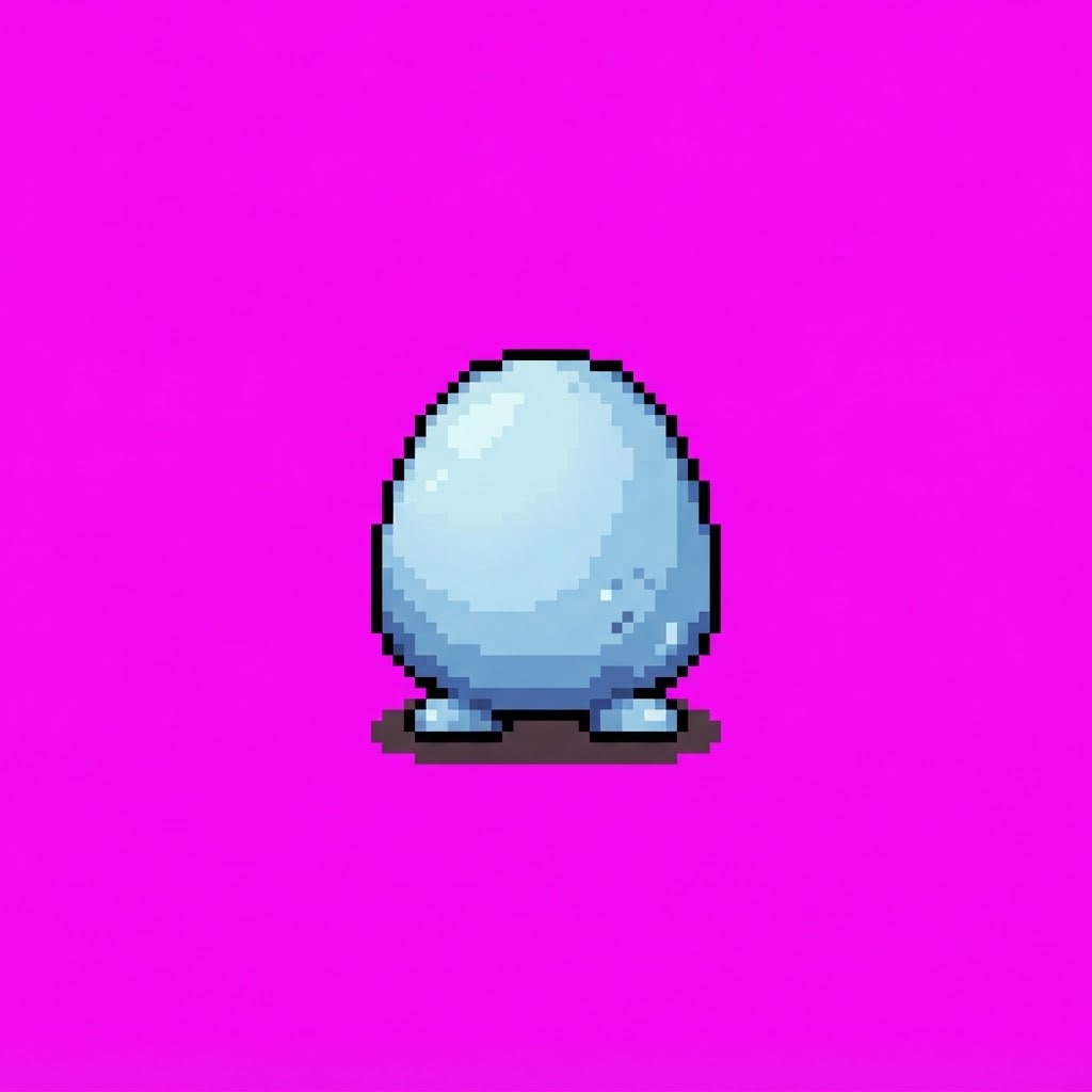 Image: Single game prop sprite only: Sky pebble A — tiny