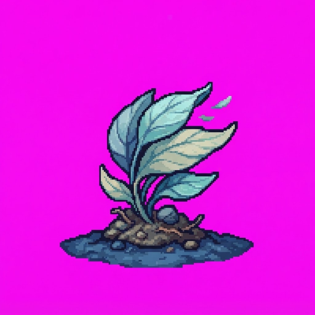 Image: Single game prop sprite only: Wind leaf — single s
