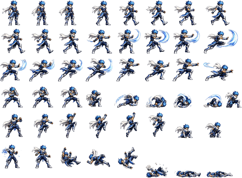 KITE 7x6 Fighting Sprite Sheet