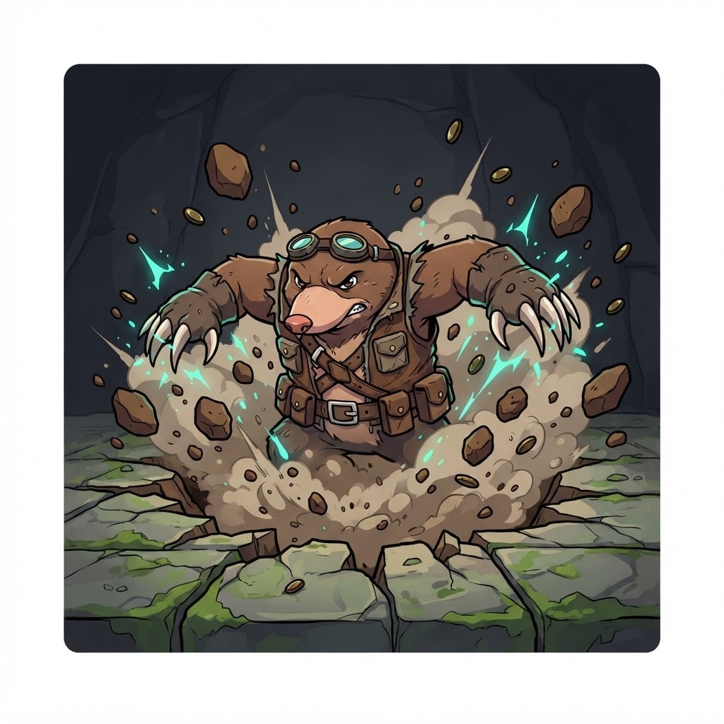 Image: Game card illustration only, no text no UI no bord