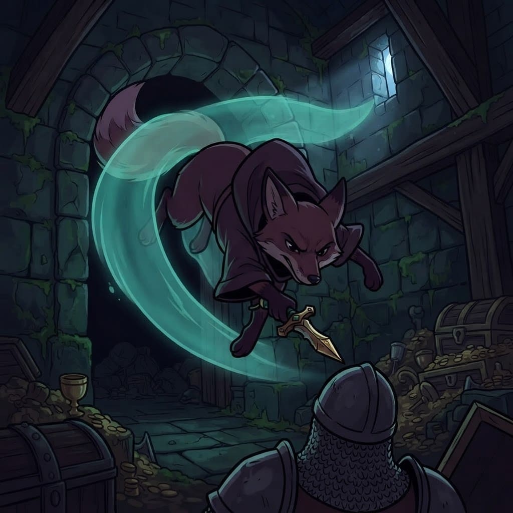 Image: Game card illustration only, no text no UI: Backst