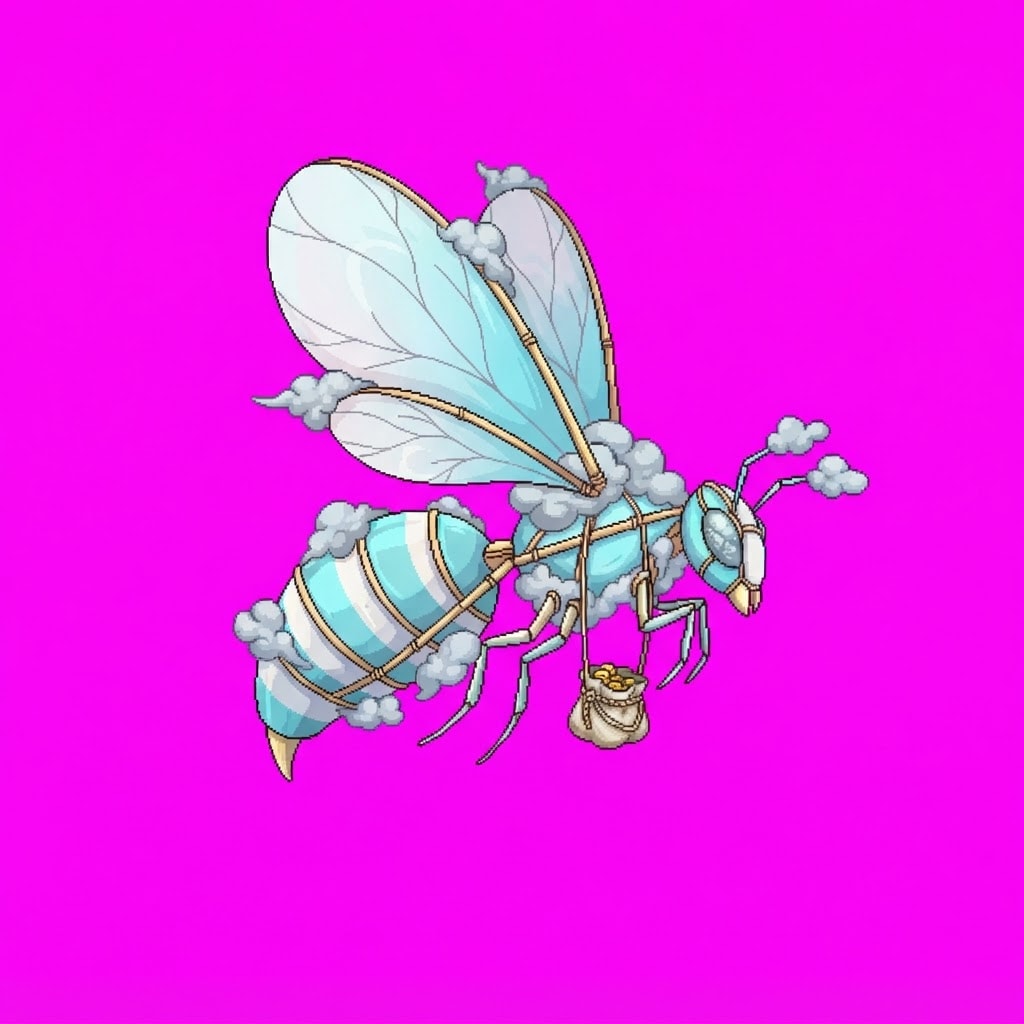 Image: 2D side-view enemy idle still Treasure Trovers fly