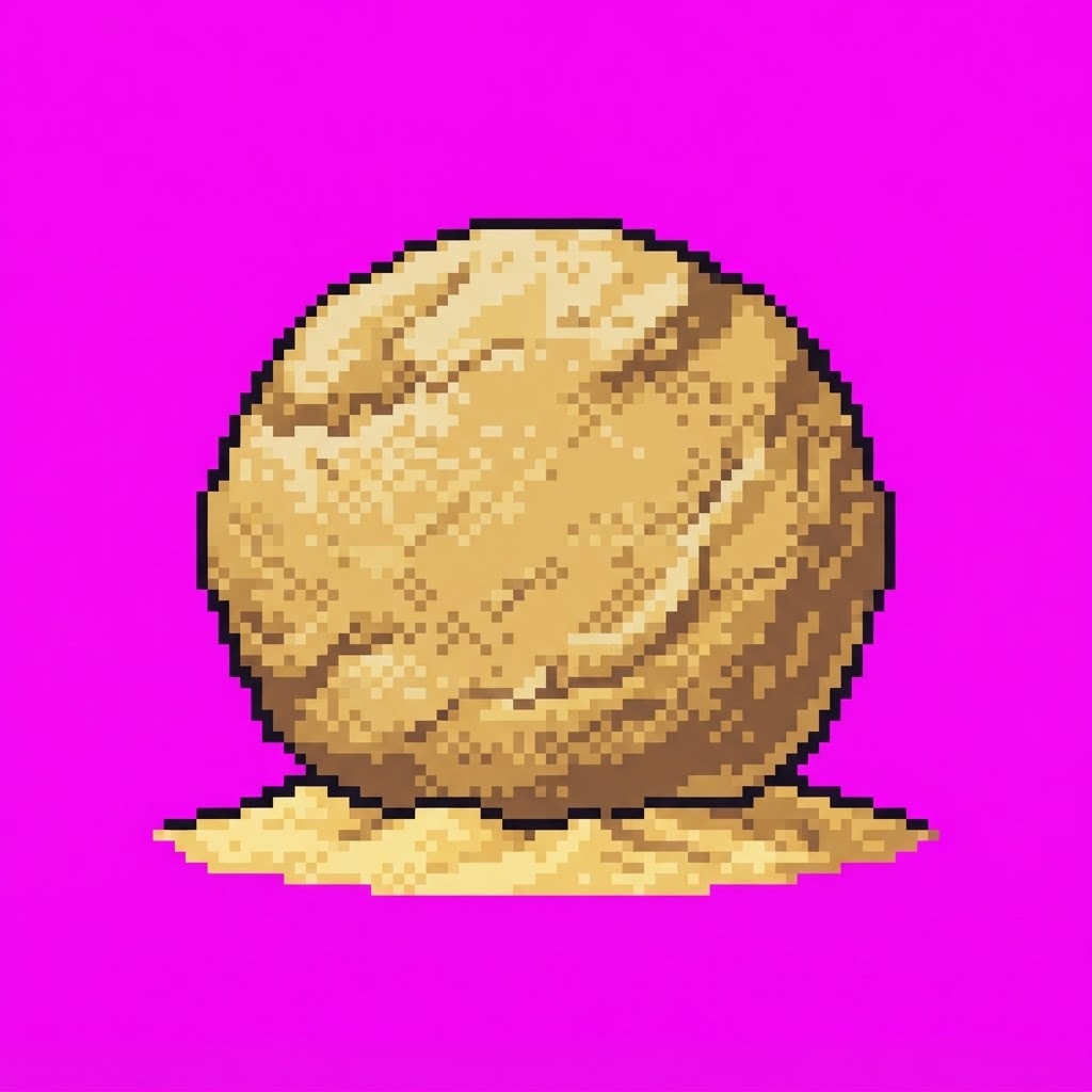 Image: Single game prop sprite: Sand boulder Bone Dunes m