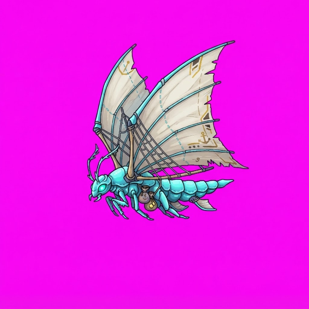 Image: 2D side-view enemy idle still Treasure Trovers fly