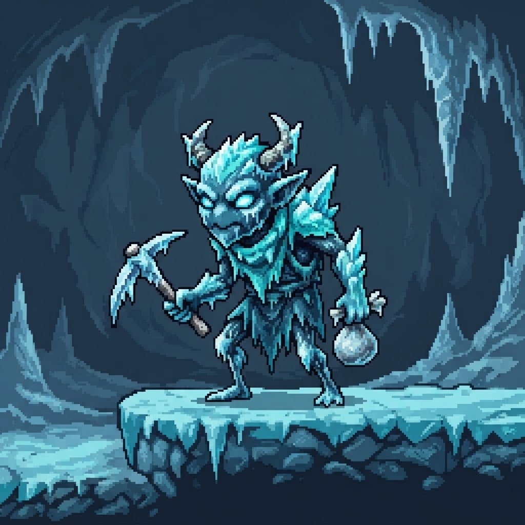 Image: 2D side-view enemy idle still Treasure Trovers fro