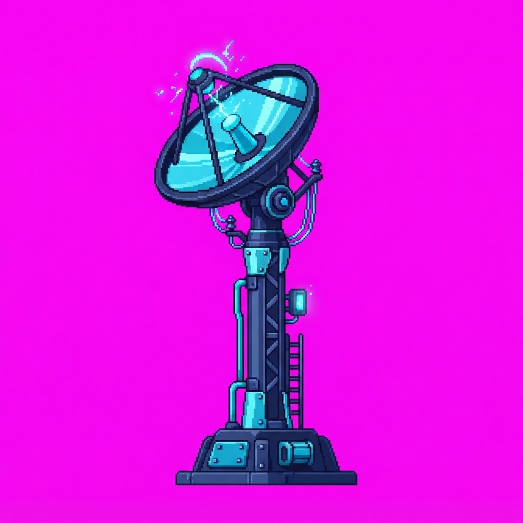 Image: Single game prop sprite only: Dish antenna — Volt