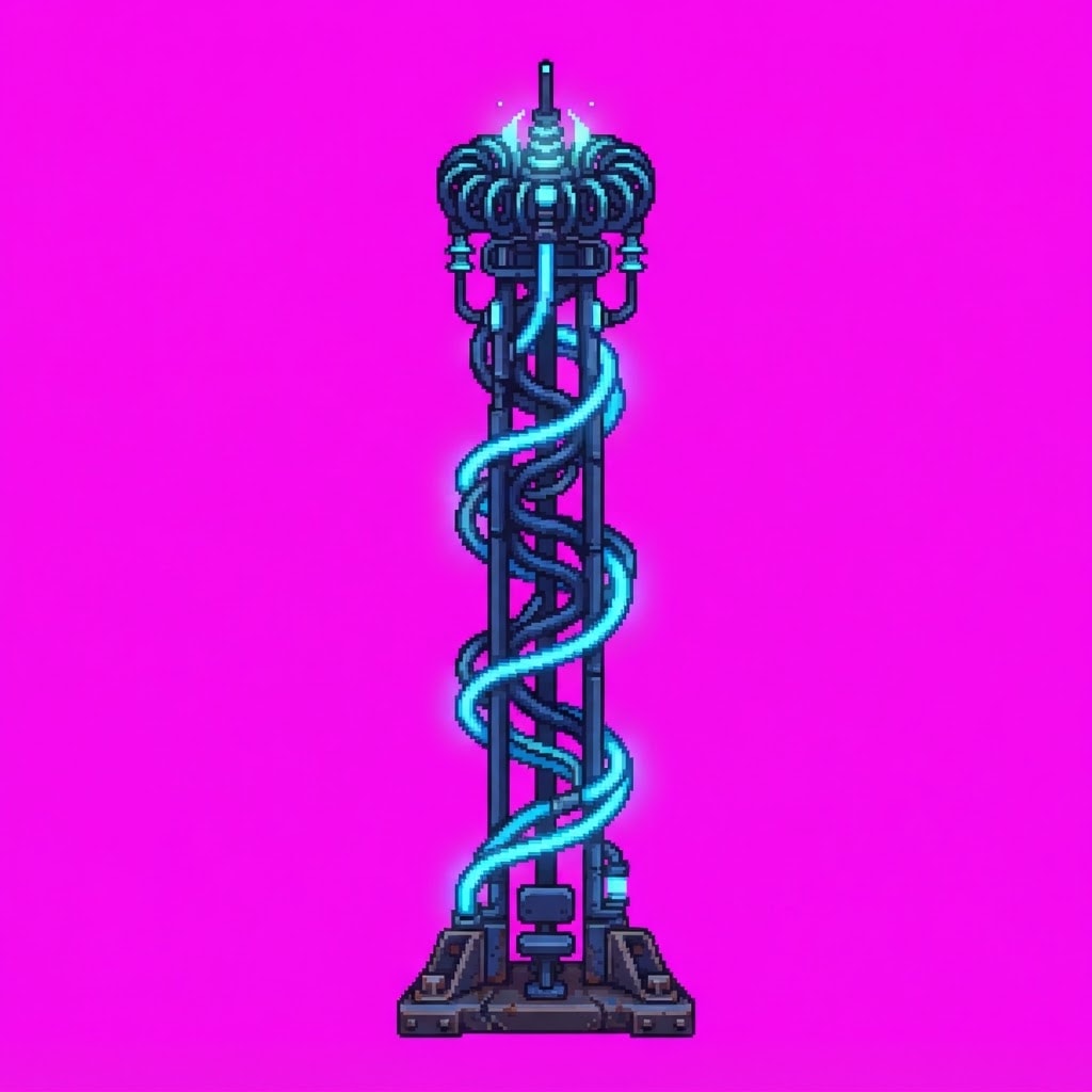 Image: Single game prop sprite only: Cable mast — Volt Ya