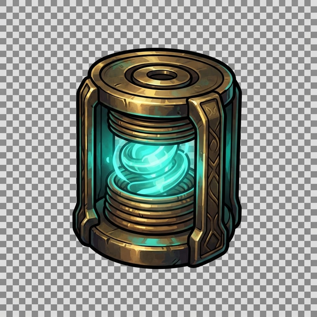 Image: Game treasure icon on transparent background, no t