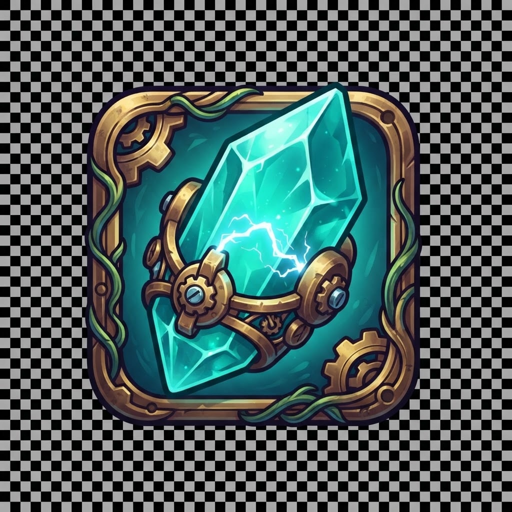 Image: Game treasure icon on transparent background, no t
