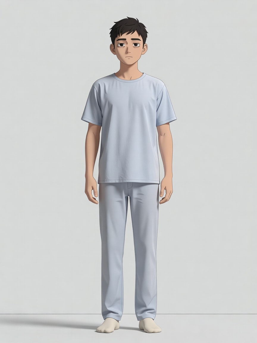 Protagonista Adulto — Uniforme Hospitalar Azul