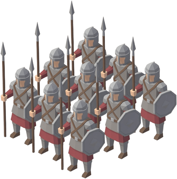 Medieval Troop Formation Isometric