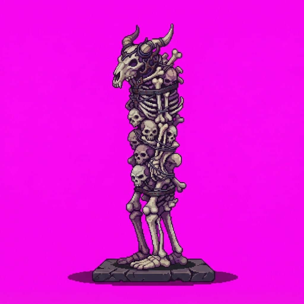Image: Single 2D game floor prop Shadow Crypt. Palette: a