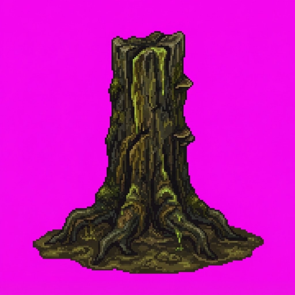 Image: Single 2D game floor prop Toxic Mire. Palette: tox