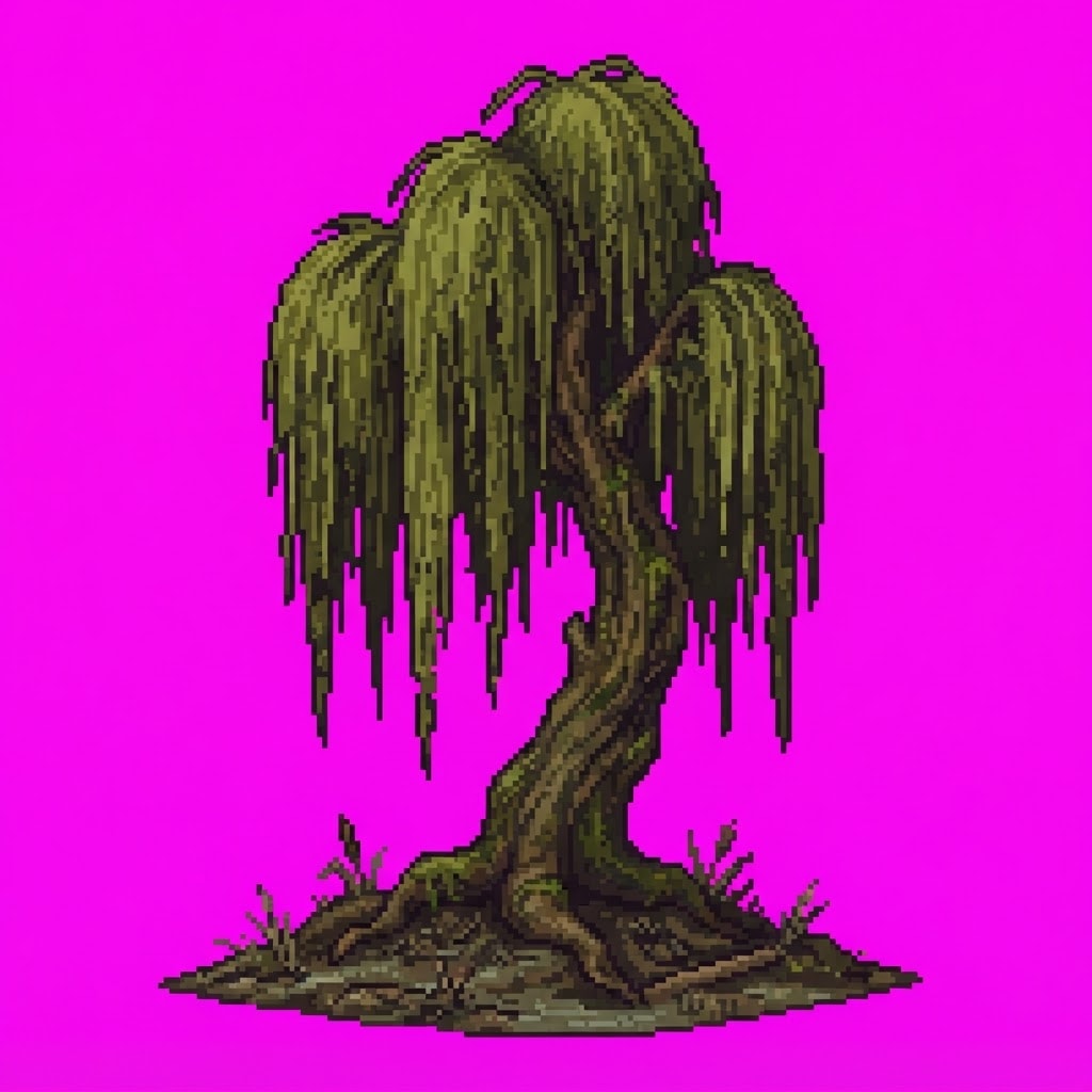 Image: Single 2D game floor prop Toxic Mire. Palette: tox