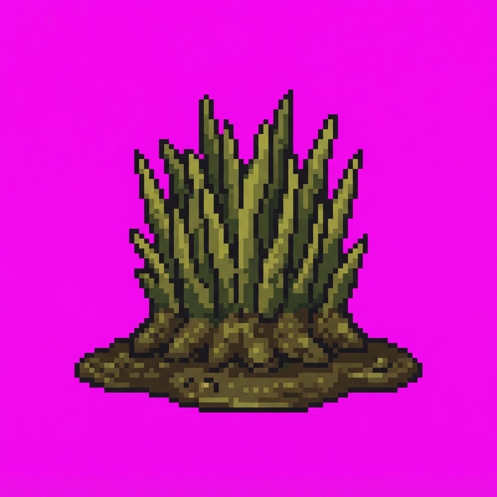 Image: Single 2D game floor prop Toxic Mire. Palette: tox