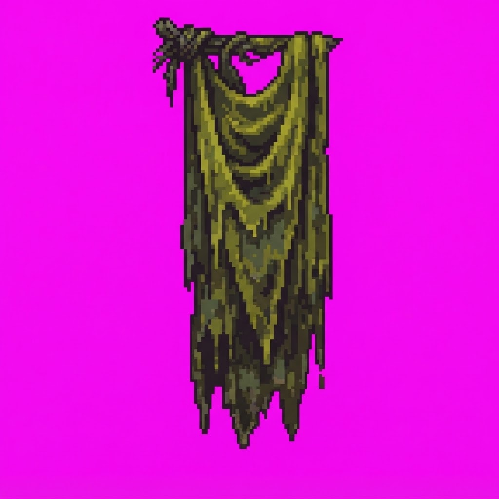 Image: Single 2D game HANGING prop Toxic Mire. Palette: t