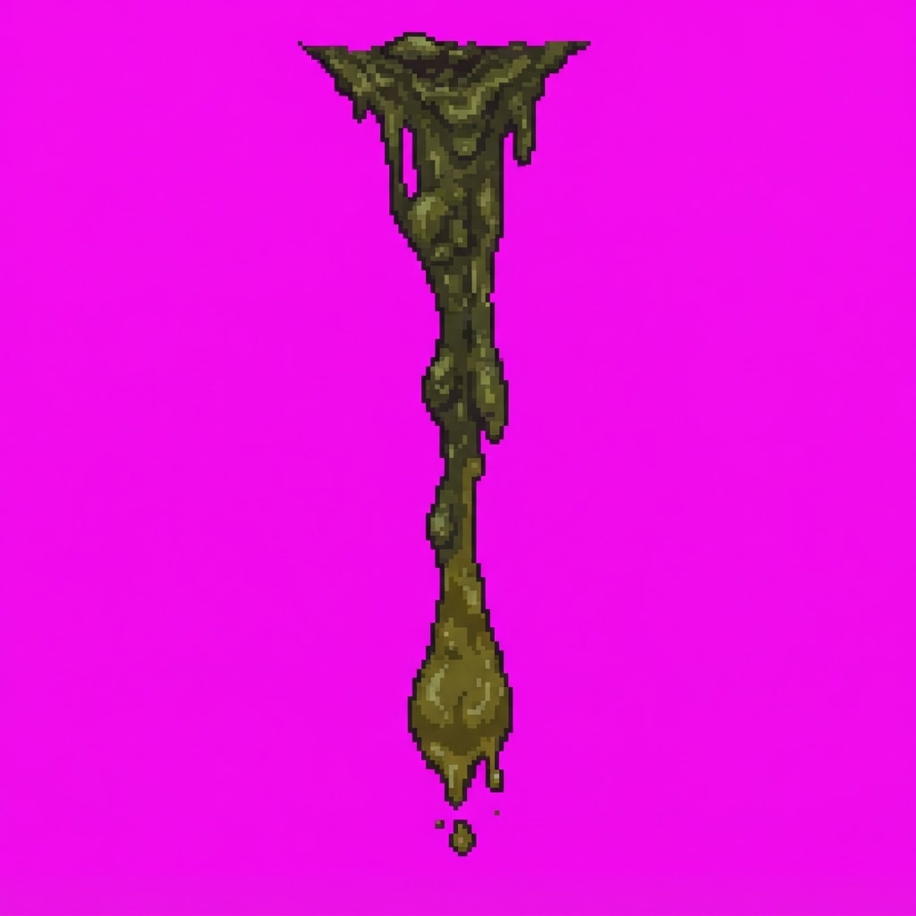 Image: Single 2D game HANGING prop Toxic Mire. Palette: t