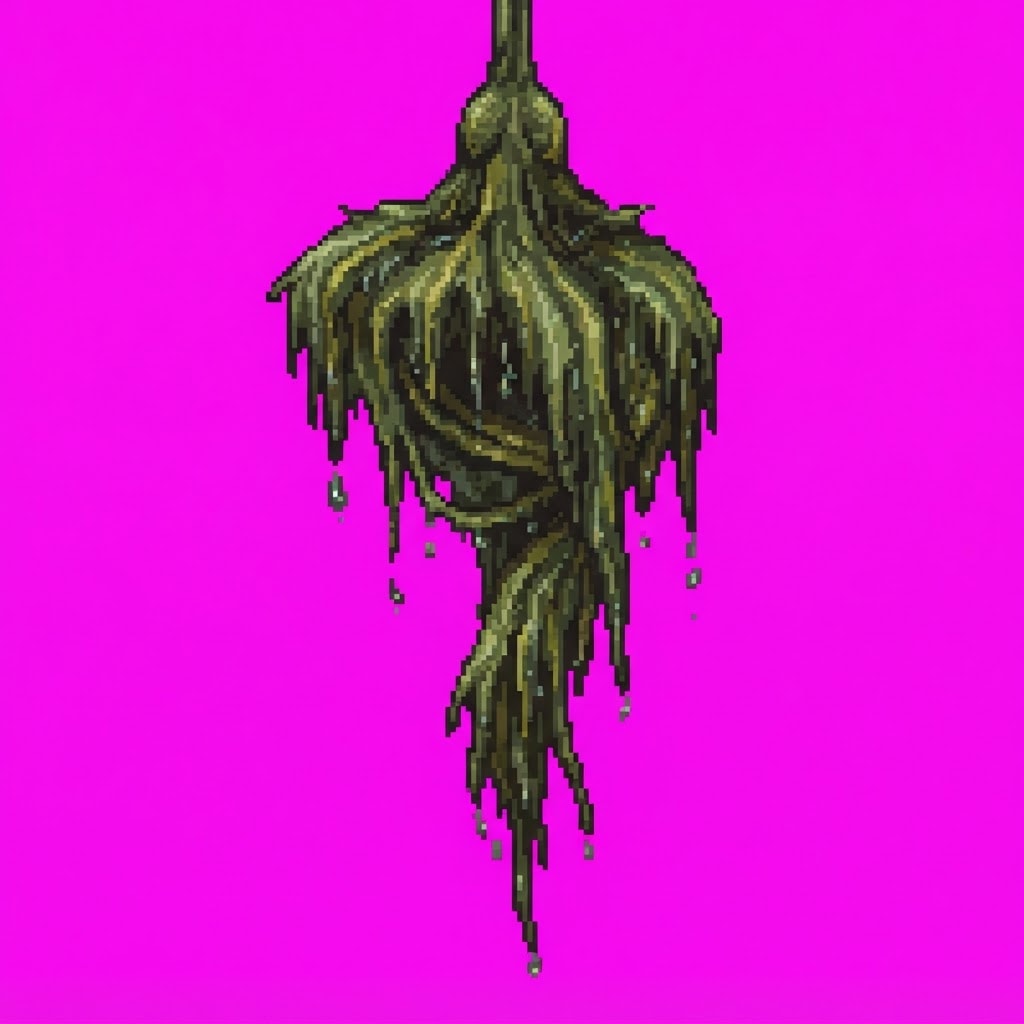 Image: Single 2D game HANGING prop Toxic Mire. Palette: t