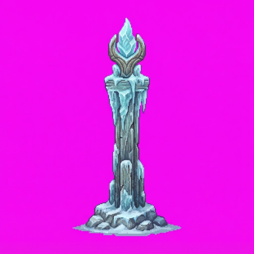 Image: Single 2D game floor prop Glacial Pass universal.