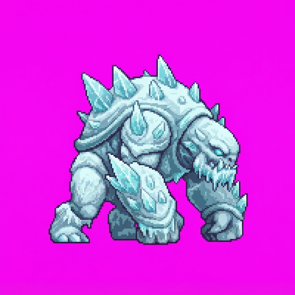 Image: Game enemy idle still, single subject, side view f