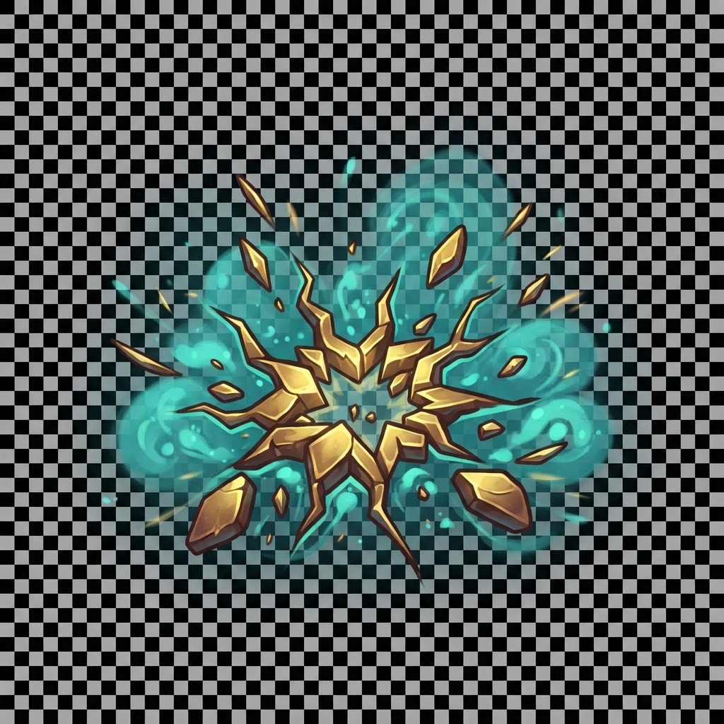 Image: Combat VFX sprite on transparent background ONLY n