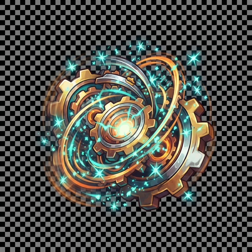 Image: Combat VFX sprite on transparent background ONLY n
