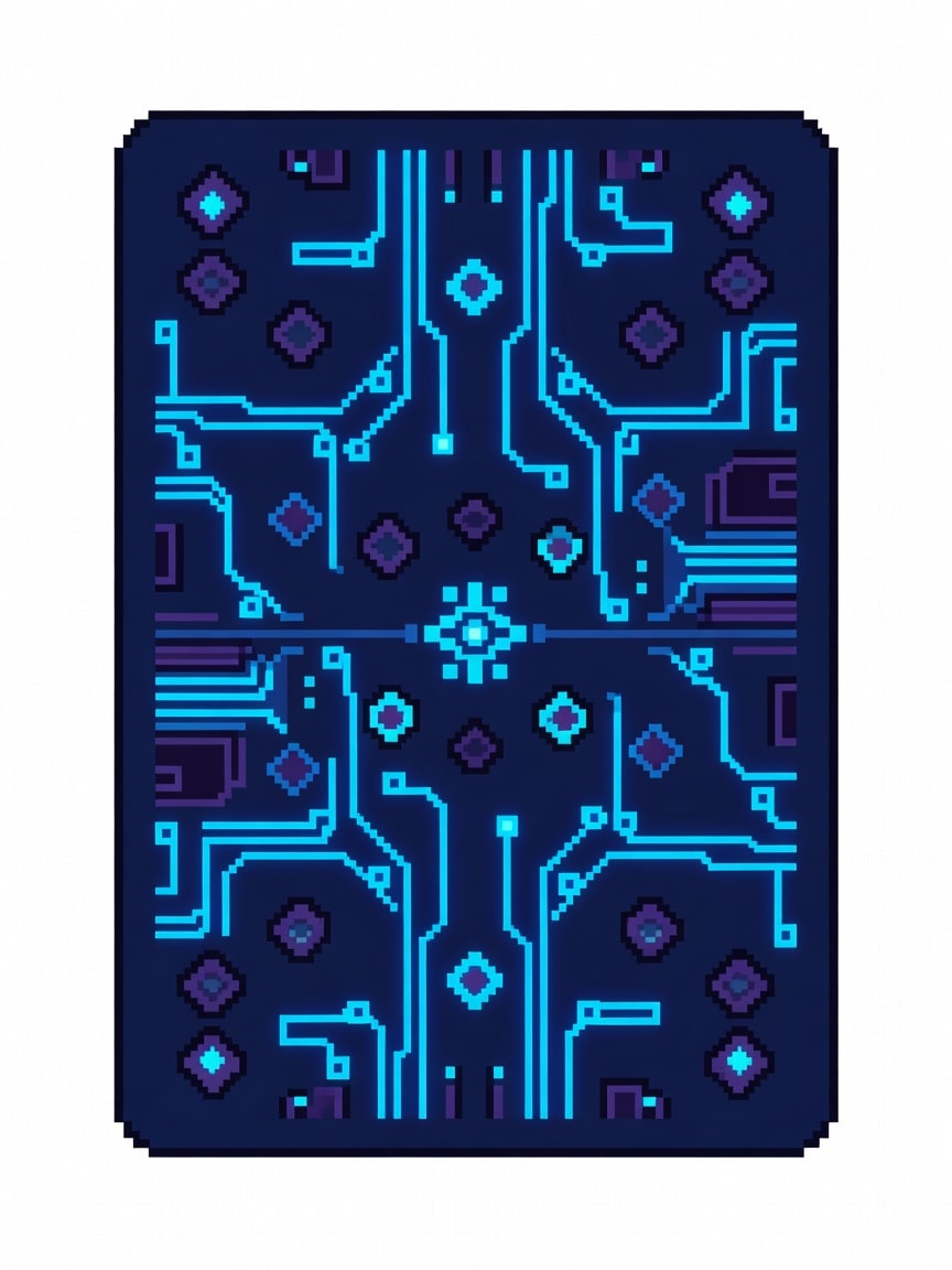 Cyber Card Back Pixel Art