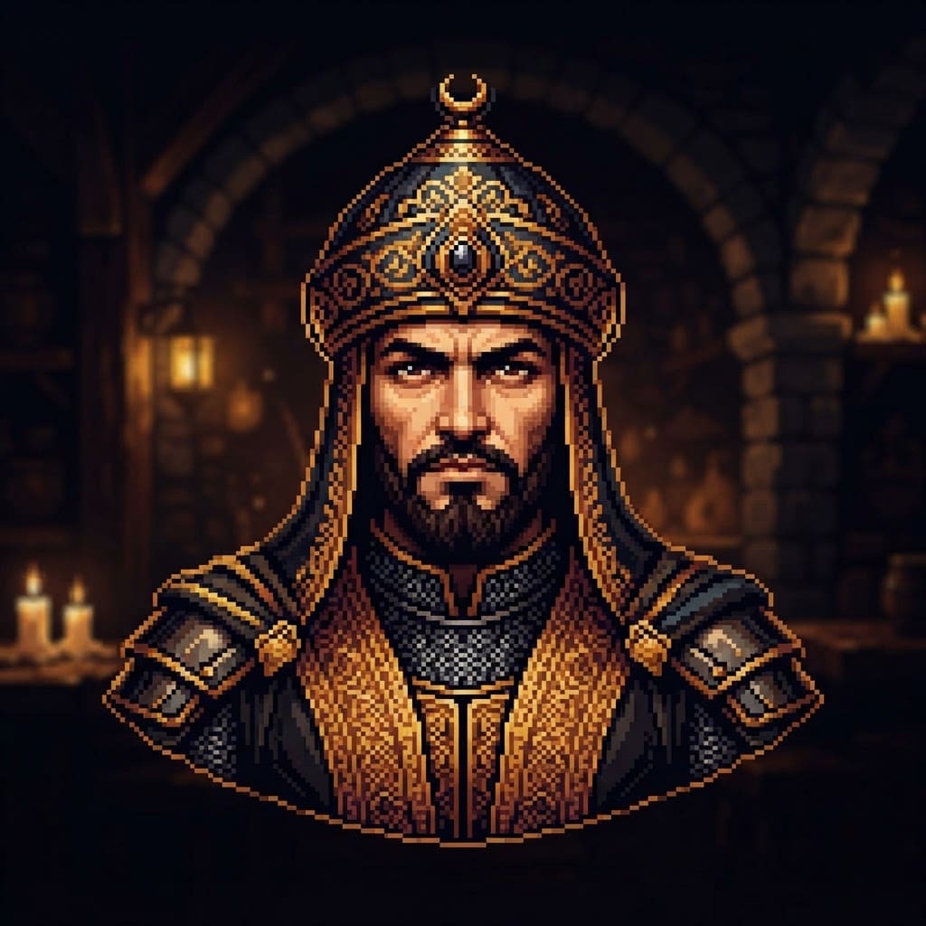 Portrait Pik König Saladin