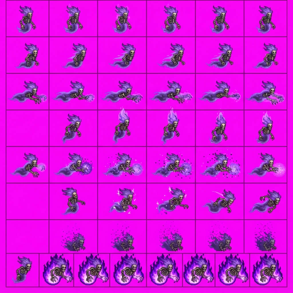 Image: STRICT sprite atlas MUST be 6 COLUMNS wide by 8 RO